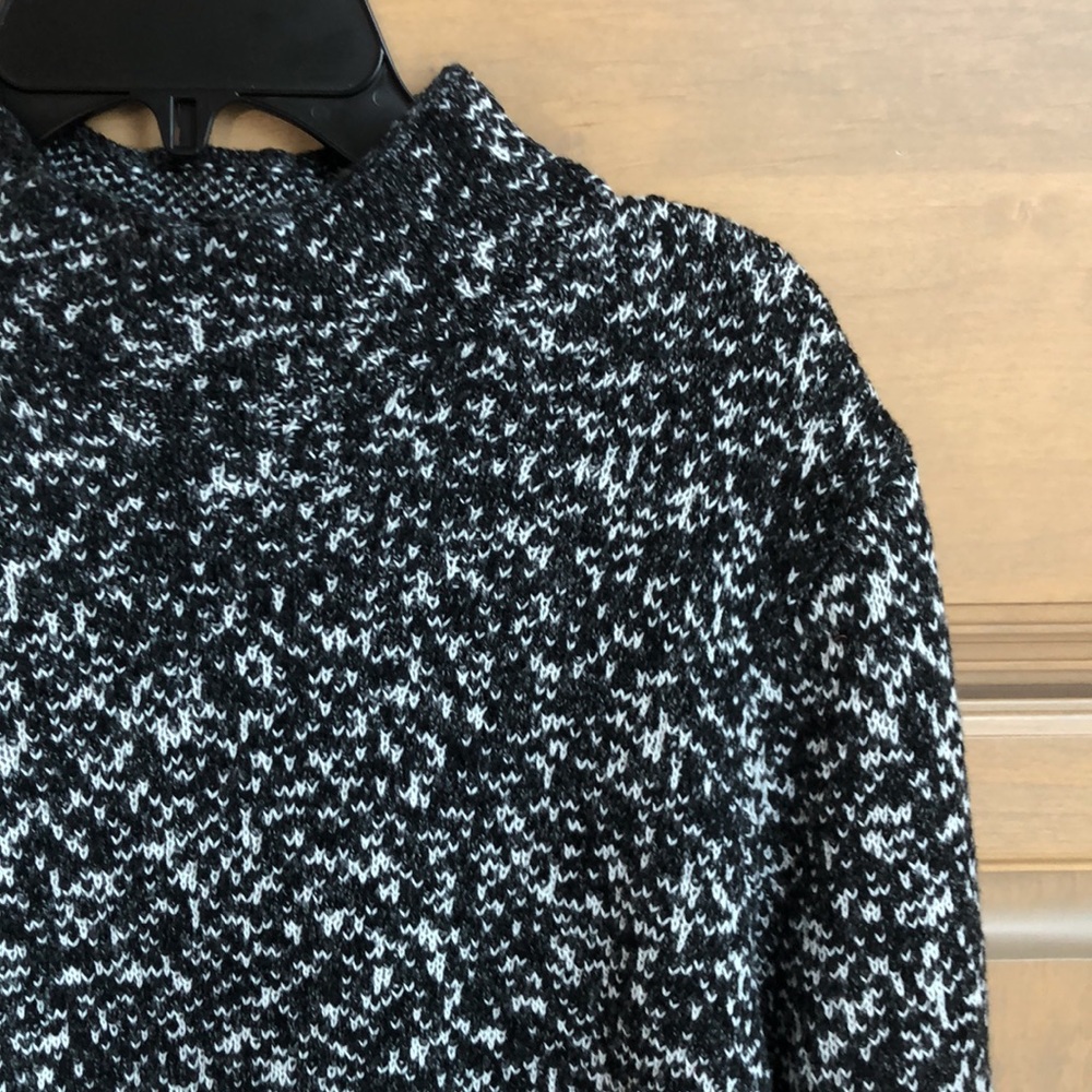J. Jill mock neck long sleeve speckled gradient ombré knit relaxed sweater dress - Picture 4 of 14